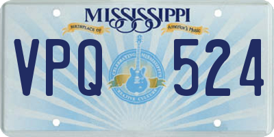 MS license plate VPQ524