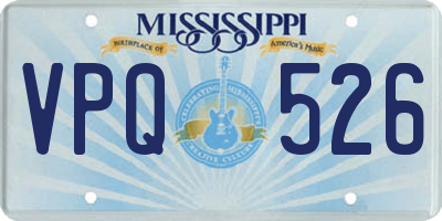 MS license plate VPQ526