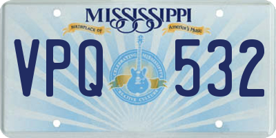 MS license plate VPQ532