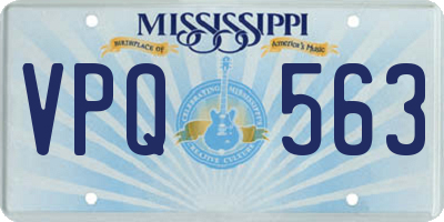 MS license plate VPQ563