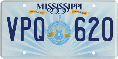 MS license plate VPQ620