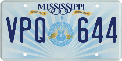 MS license plate VPQ644