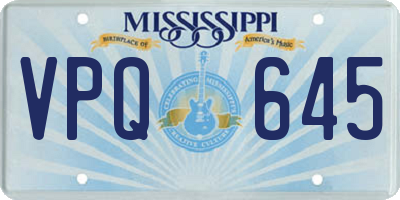 MS license plate VPQ645