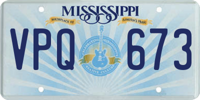 MS license plate VPQ673