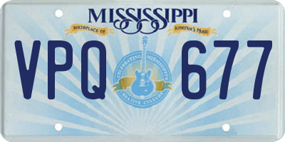 MS license plate VPQ677