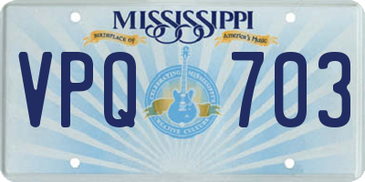 MS license plate VPQ703