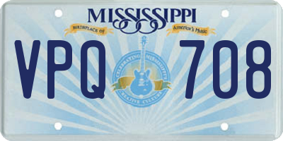 MS license plate VPQ708