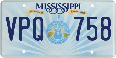 MS license plate VPQ758