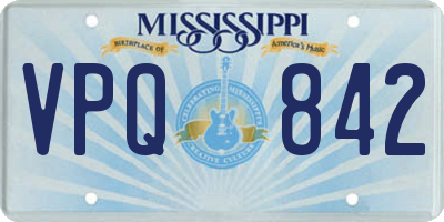 MS license plate VPQ842