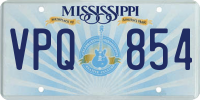 MS license plate VPQ854