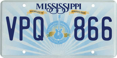MS license plate VPQ866