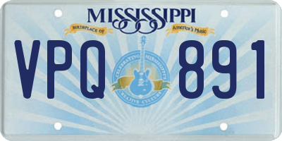 MS license plate VPQ891