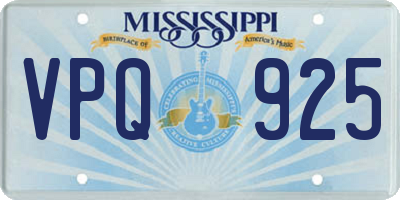 MS license plate VPQ925