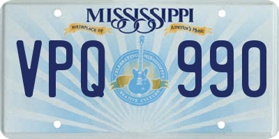 MS license plate VPQ990