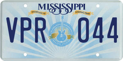 MS license plate VPR044
