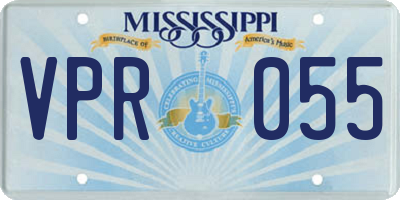 MS license plate VPR055