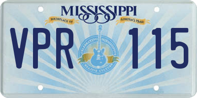 MS license plate VPR115