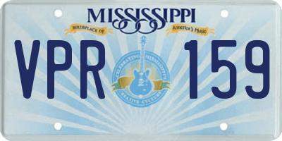 MS license plate VPR159
