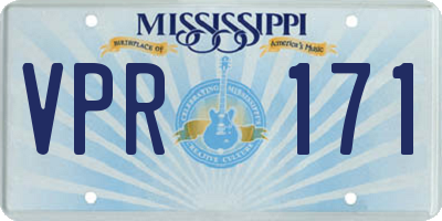 MS license plate VPR171