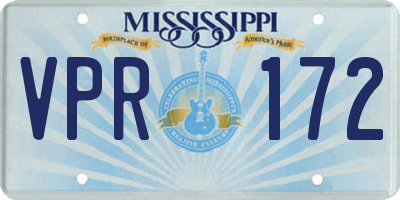 MS license plate VPR172