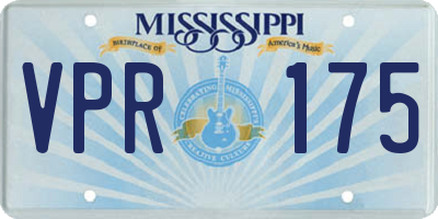 MS license plate VPR175