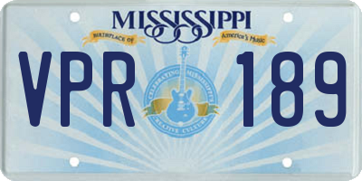 MS license plate VPR189