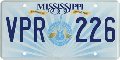 MS license plate VPR226