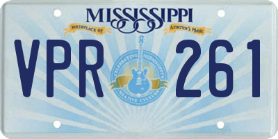 MS license plate VPR261