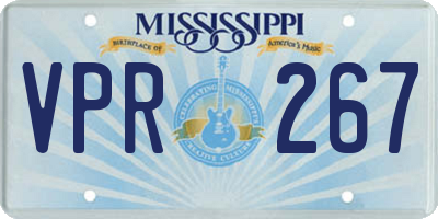 MS license plate VPR267