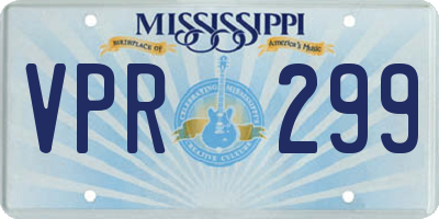 MS license plate VPR299