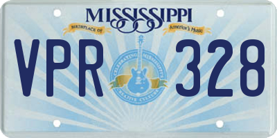 MS license plate VPR328
