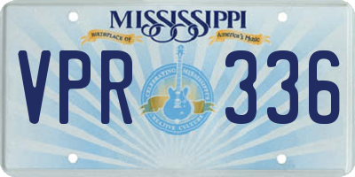 MS license plate VPR336