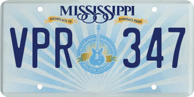 MS license plate VPR347