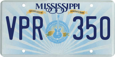 MS license plate VPR350
