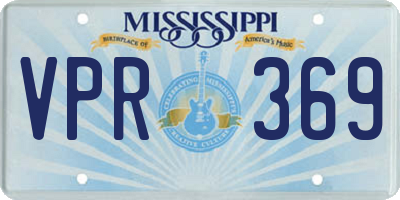 MS license plate VPR369