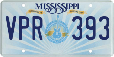 MS license plate VPR393