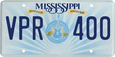 MS license plate VPR400