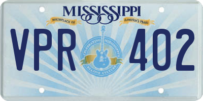 MS license plate VPR402
