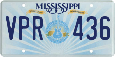 MS license plate VPR436