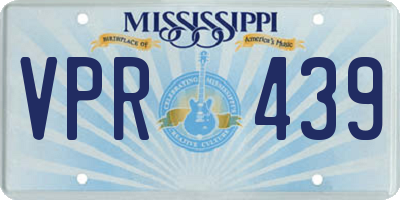 MS license plate VPR439