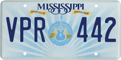 MS license plate VPR442