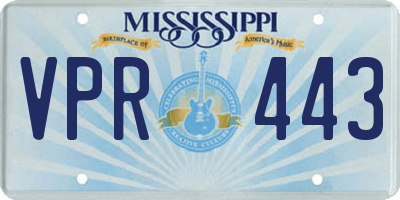 MS license plate VPR443