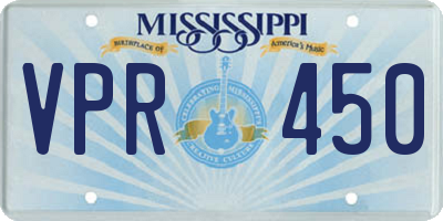 MS license plate VPR450