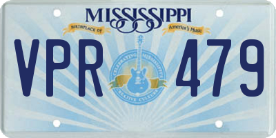 MS license plate VPR479