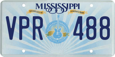 MS license plate VPR488