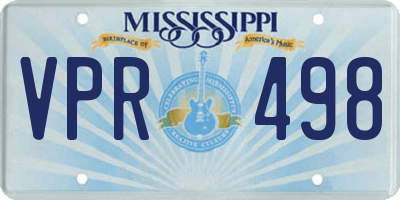 MS license plate VPR498