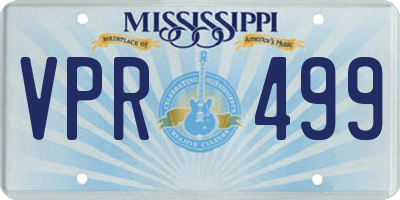 MS license plate VPR499