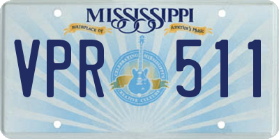 MS license plate VPR511