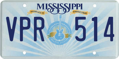 MS license plate VPR514