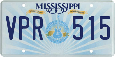 MS license plate VPR515